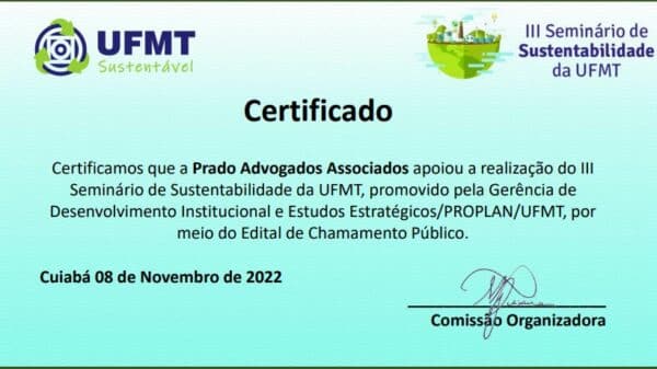 3° Seminário de Sustentabilidade da Universidade Federal de Mato Grosso (UFMT).