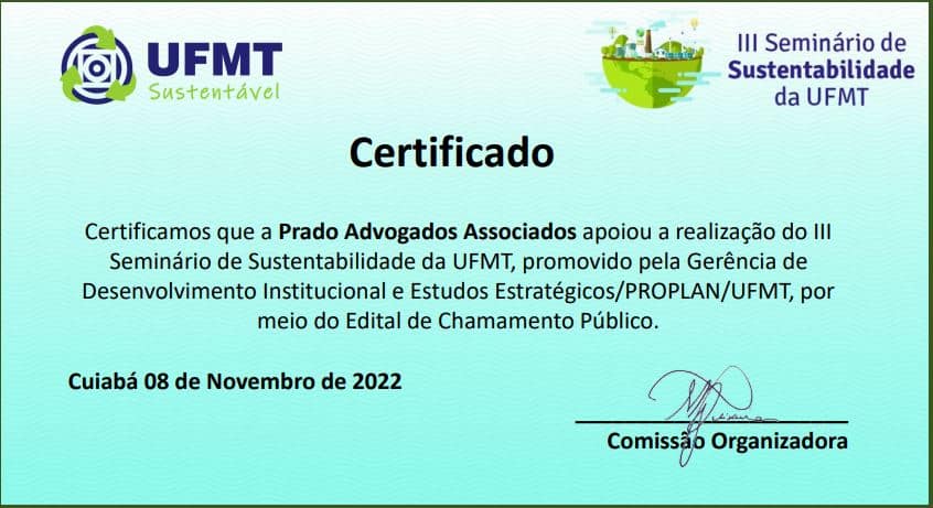 3° Seminário de Sustentabilidade da Universidade Federal de Mato Grosso (UFMT).